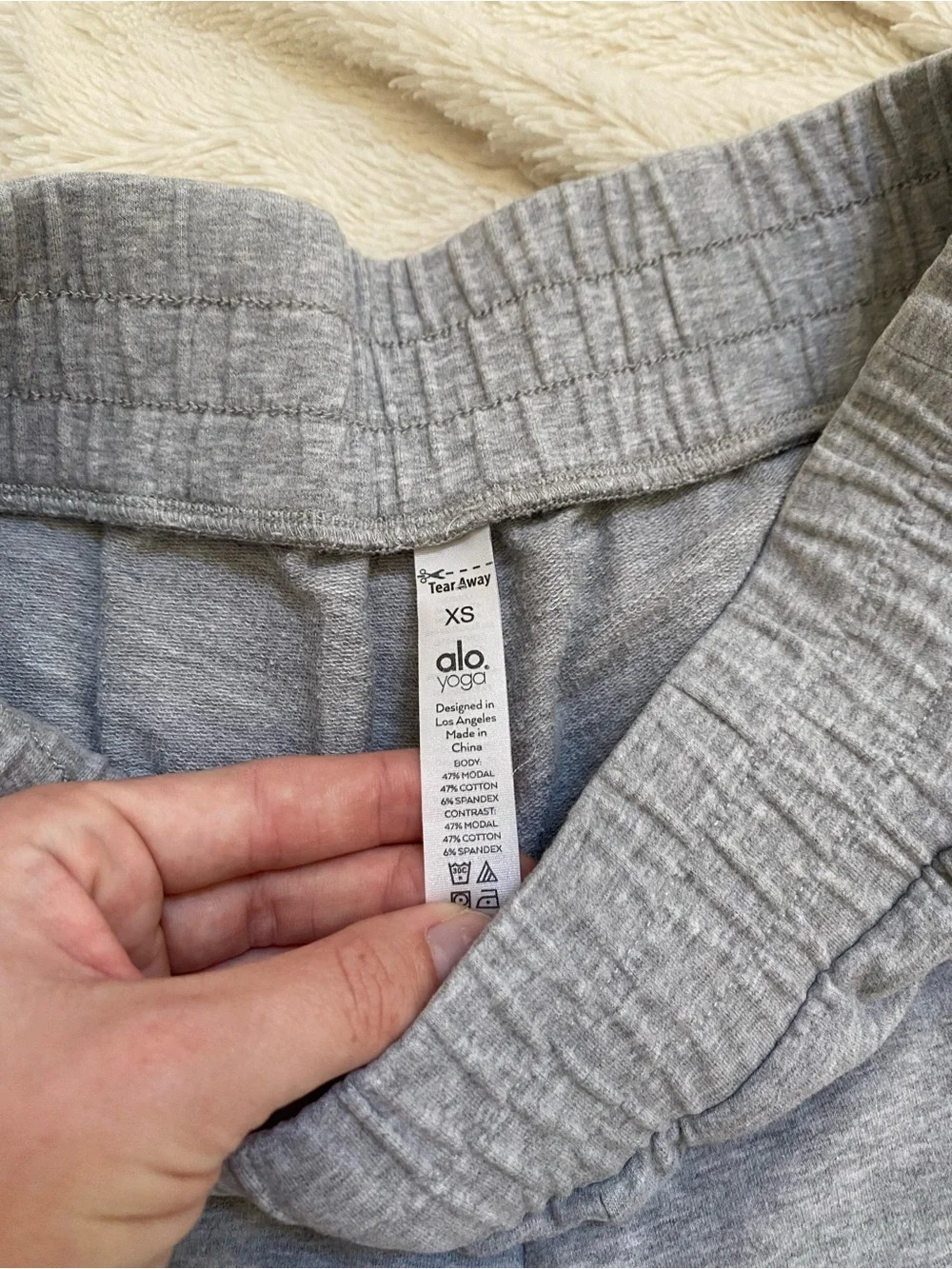 Alo Yoga Unwind sweatpants joggers grey Sz XS